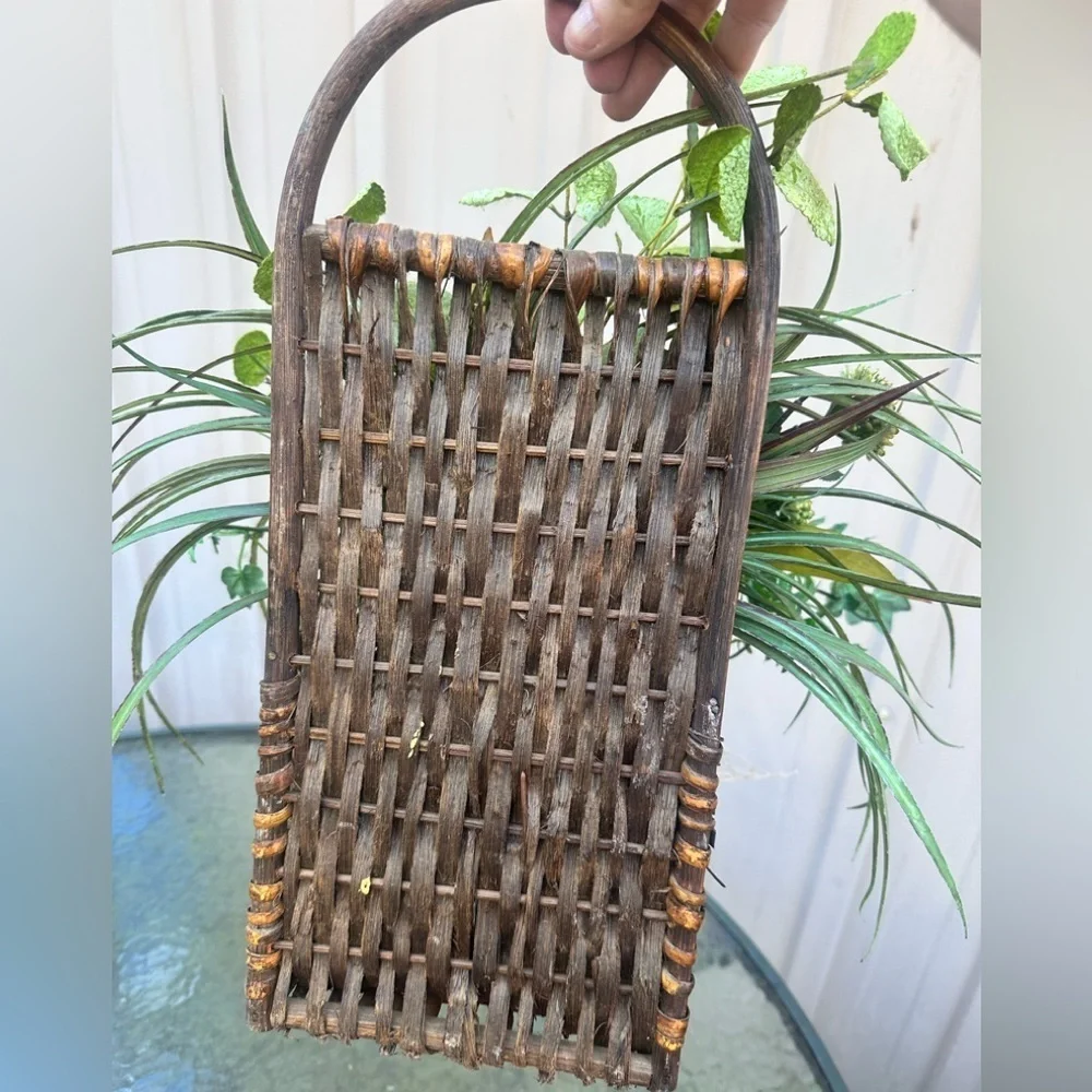 Farmhouse handmade White and Green Faux Floral Arrangement wicker basket